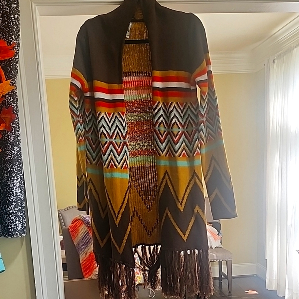 Multicolor Chevron Patterned Women's Sweater